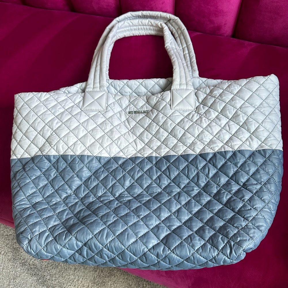 Gently used MZ Wallace Mist/Coastal Blue Colorblock Large Metro Tote
